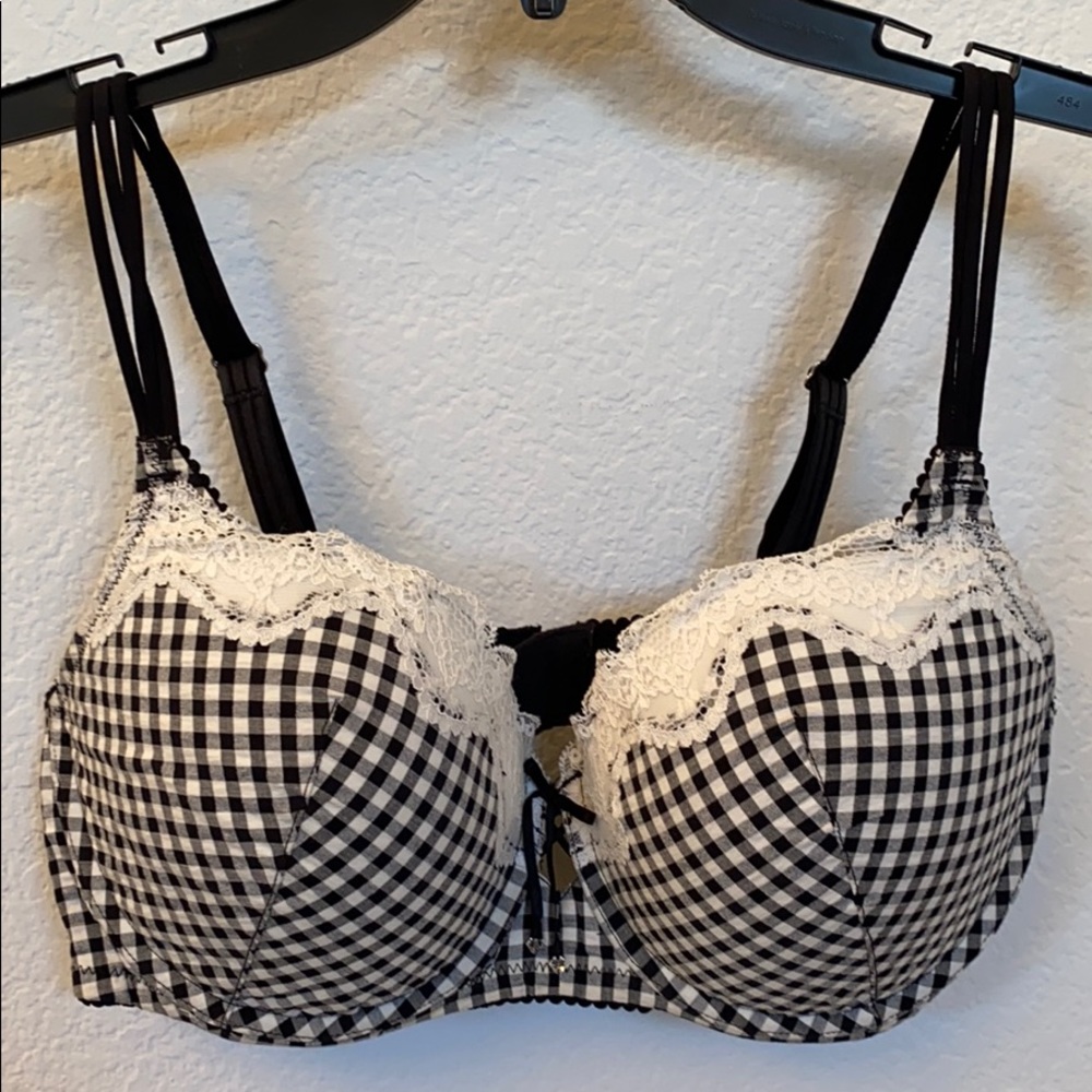 Victoria’s Secret black and white gingham bra